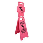 Freestanding Caution Wet Floor Pink
