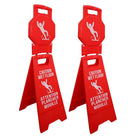 2pcs Caution Wet Floor Red