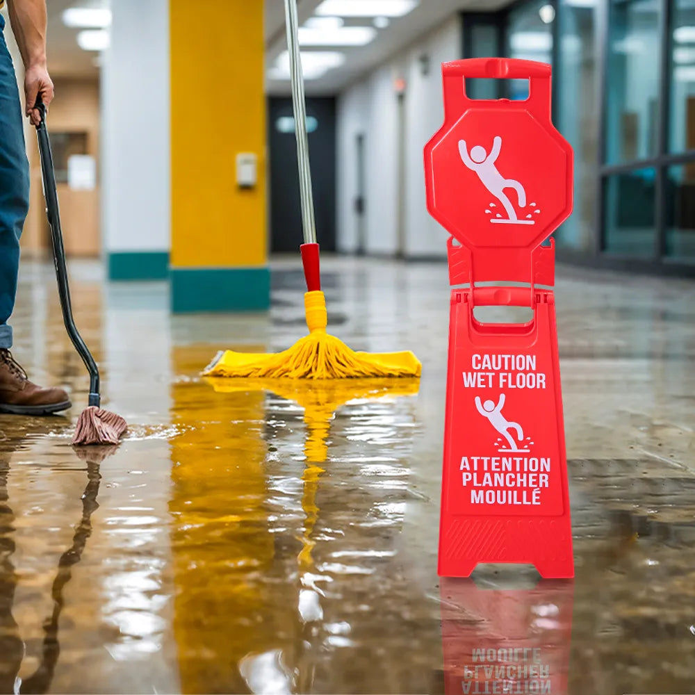 Freestanding Caution Wet Floor Sign
