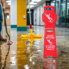 Freestanding Caution Wet Floor Sign