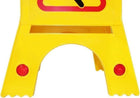 Caution Wet Floor Sign yellow cat eyes refletive 