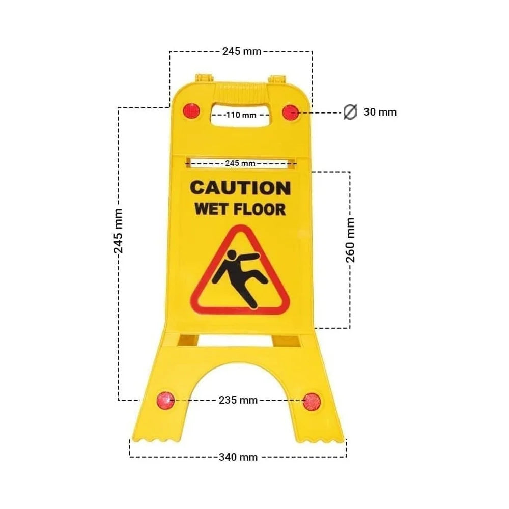 Caution Wet Floor Sign mesurment