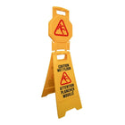 Double Side Yellow Warning Sign