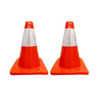 Cône de signalisation en PVC de 12 po | Cône de sécurité orange souple | Cône routier durable de 30 cm