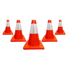 Cône de signalisation en PVC de 12 po | Cône de sécurité orange souple | Cône routier durable de 30 cm