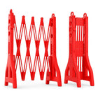 Barrière mobile extensible de 8.2 pi │ Barricade pliable en plastique – Rouge