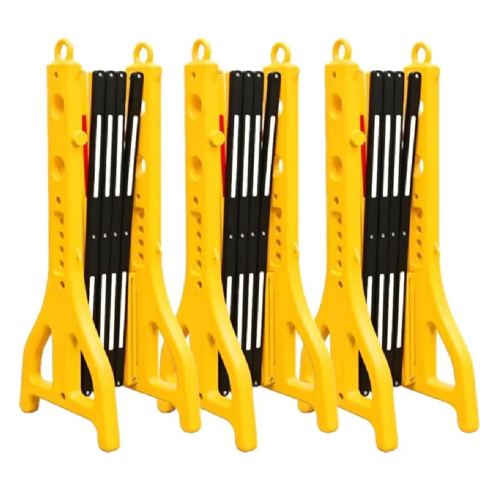 Barrière de sécurité extensible de 8.2 pi │ Barricade durable en plastique – Jaune et noir