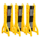 Barrière de sécurité extensible de 8.2 pi │ Barricade durable en plastique – Jaune et noir