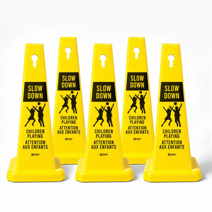 Slow Down Children Playing Cone 5P