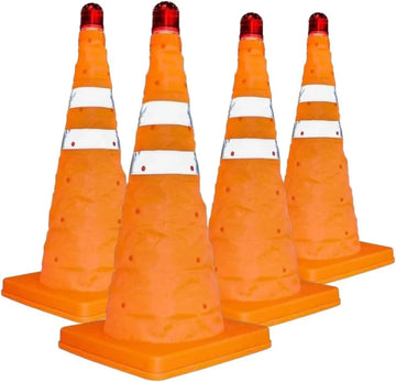 Standard Collapsible Traffic Cone – Set of 4 – 20″