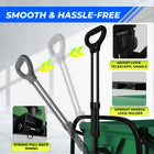 green collapsible outdoor utility cart for camping and travel