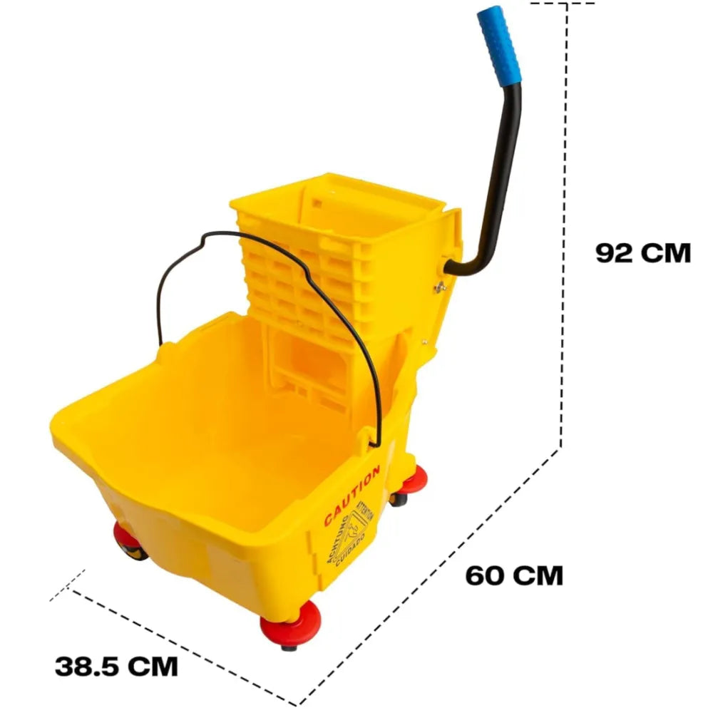 36L Commercial Janitorial Cart with 4 Wheels