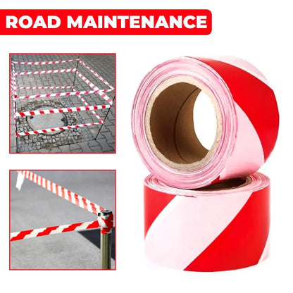 50 Meter 3 Inch Caution Barrier Tape - Red and White