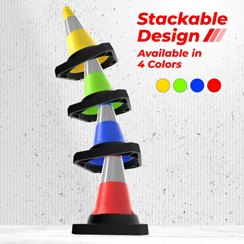 Weather Resistant Construction Cones Yellow