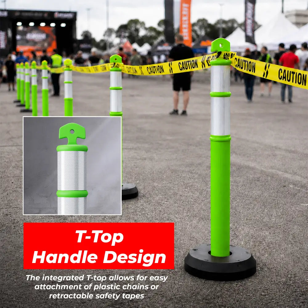 Construction zone post 110cm green