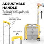 Shopping cart with adjustable handle