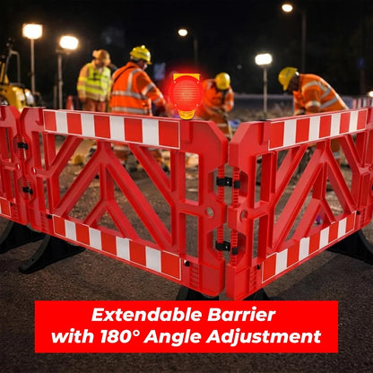 red crowd control safety barrier for events and work areas