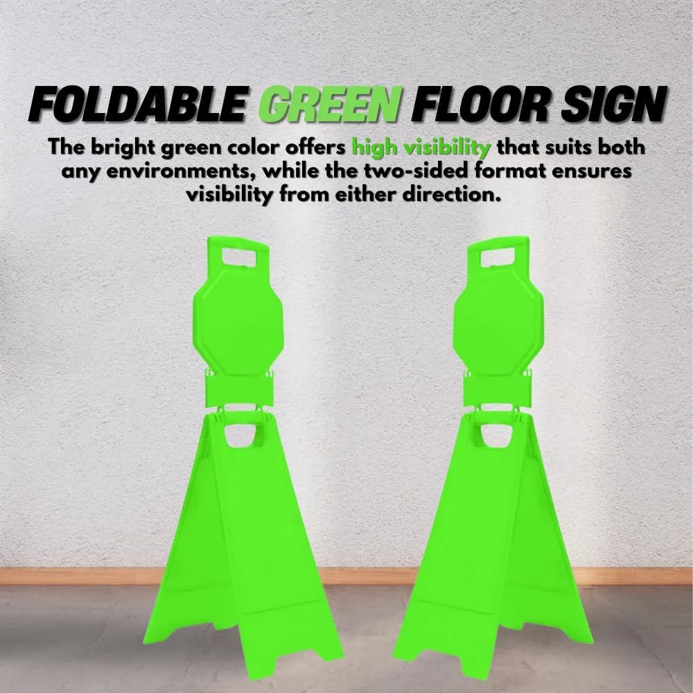 Weather Resistant Custom Floor Signs Green