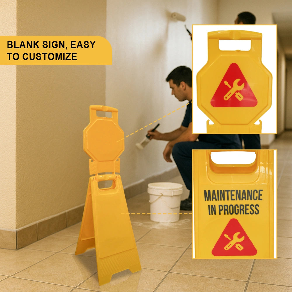Yellow warning sign 