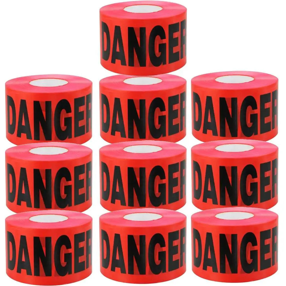 200 Meter Danger Warning Tape - Red