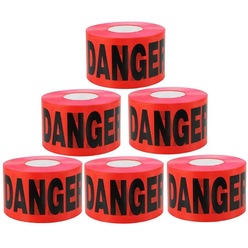 200 Meter Danger Warning Tape - Red