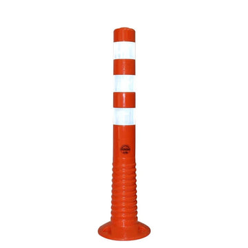 Délinéateur orange de 30 po | Délinéateur réfléchissant en TPE incassable