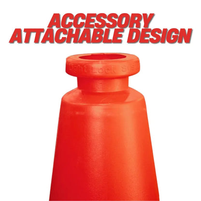 Red delineator cones