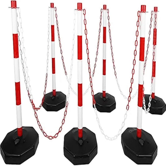 Delineator Post Red and White 6pcs