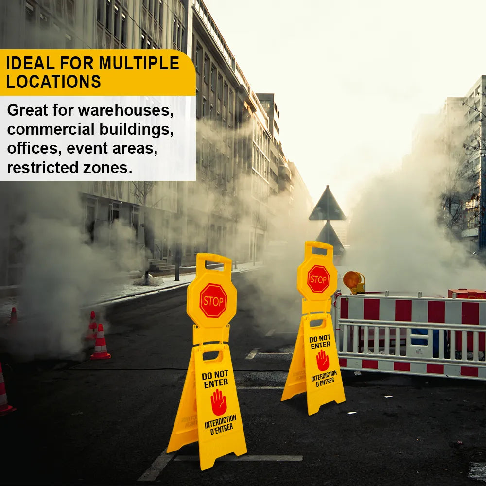 High Durable Freestanding Warning Sign