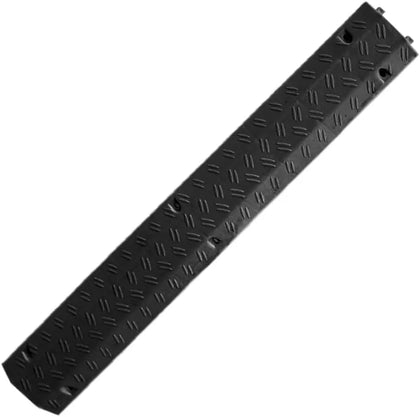 Floor Cable Protector with Single Channel - Black (40 x 4 Inch)