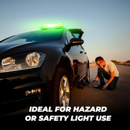 Car with hazard lights