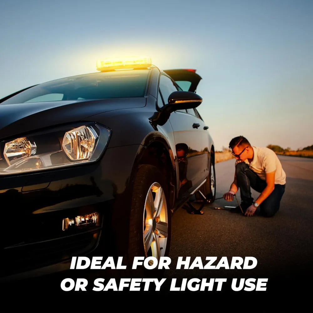 Car with hazard lights