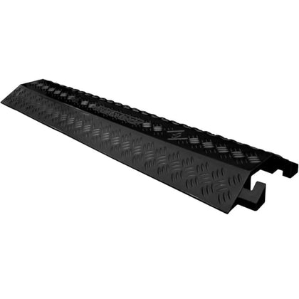 Cable Protector Ramp with Single Channel - Black (40 x 11 Inch)