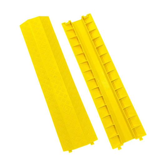 Two yellow plastic cable