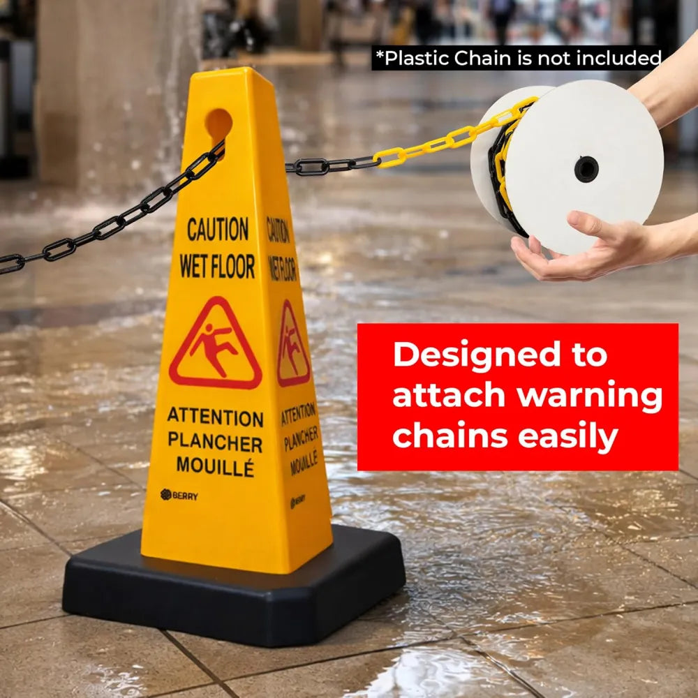 Plastic Chain Attachable Wet Floor Cone