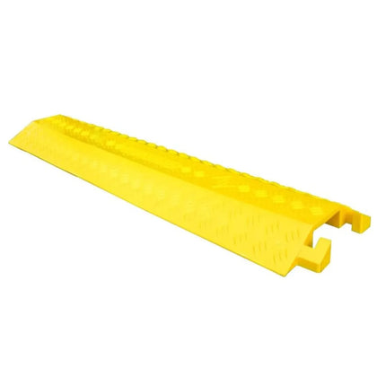 Floor Wire Cover Ramp with Single Channel - Yellow  (40 x 11 Inch)