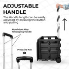 Grocery cart with adjustable handle