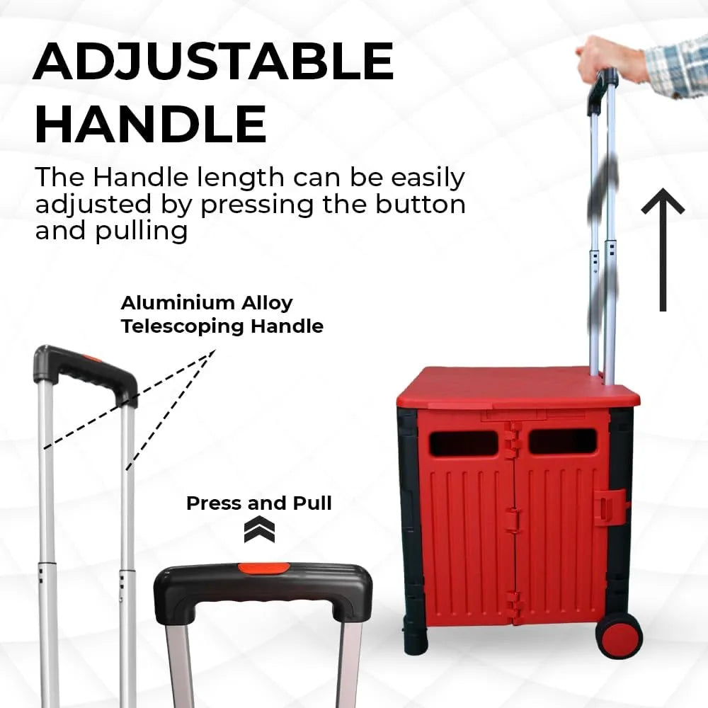Foldable Utility Cart With Adjustable Handle