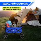 blue foldable camping trolley cart for outdoor transport
