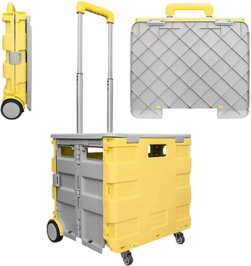 Chariot de magasinage pliant avec couvercle