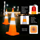 Reflective Foldable Cone With Battery Powered LED Light