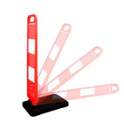 traffic delineator red and white