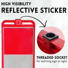 High visibility reflective sticker with threaded socket 