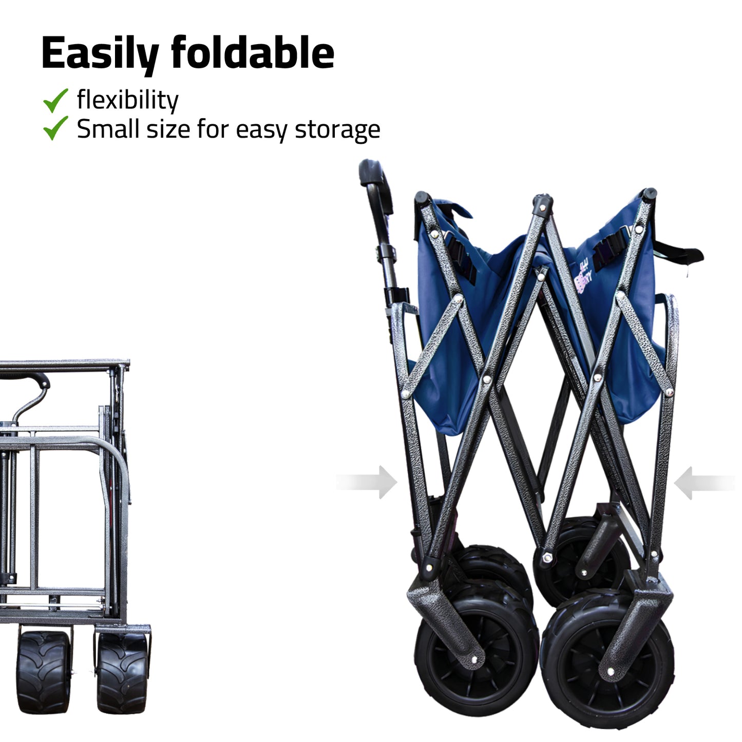 outdoor heavy duty trolley Blue foldable