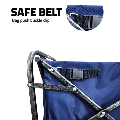 oldable outdoor heavy duty trolley Blue safe belt