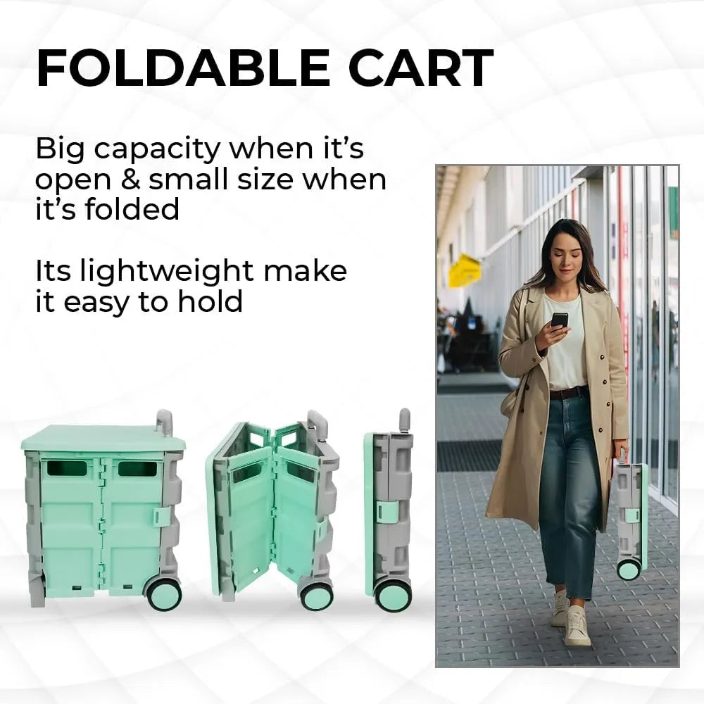 Foldable Plastic Shopping Trolley 
