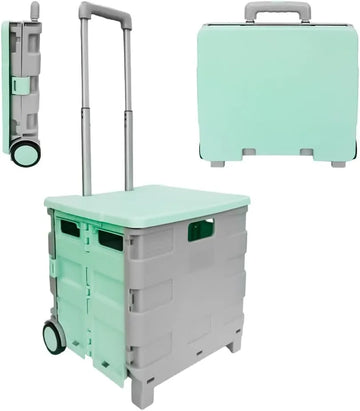 Chariot de magasinage pliant avec couvercle