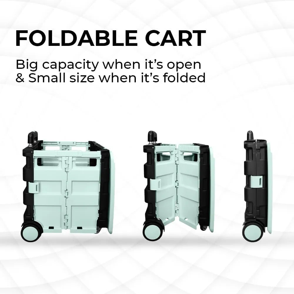 Foldable Plastic Grocery Shopping Trolley