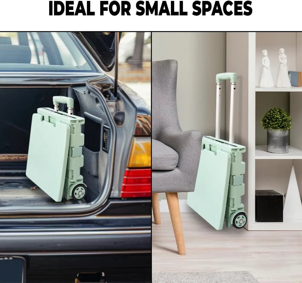 Portable shopping trolley for small spaces