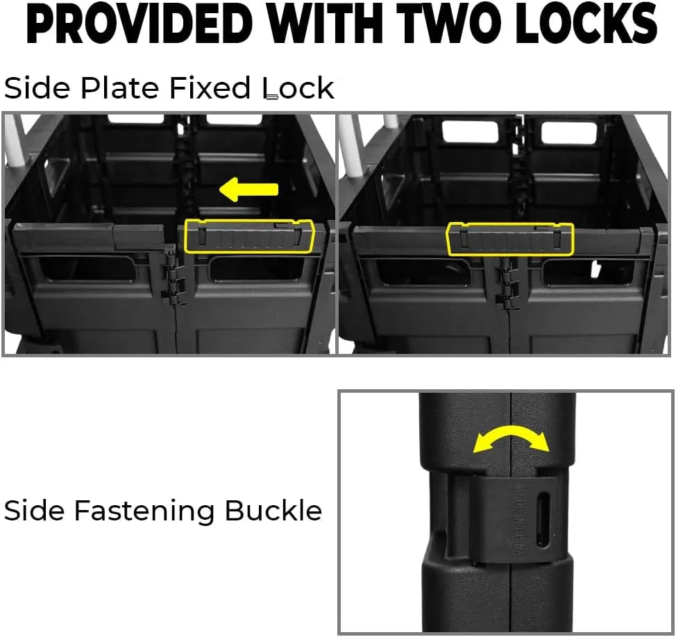 Foldable Plastic Trolley Cart